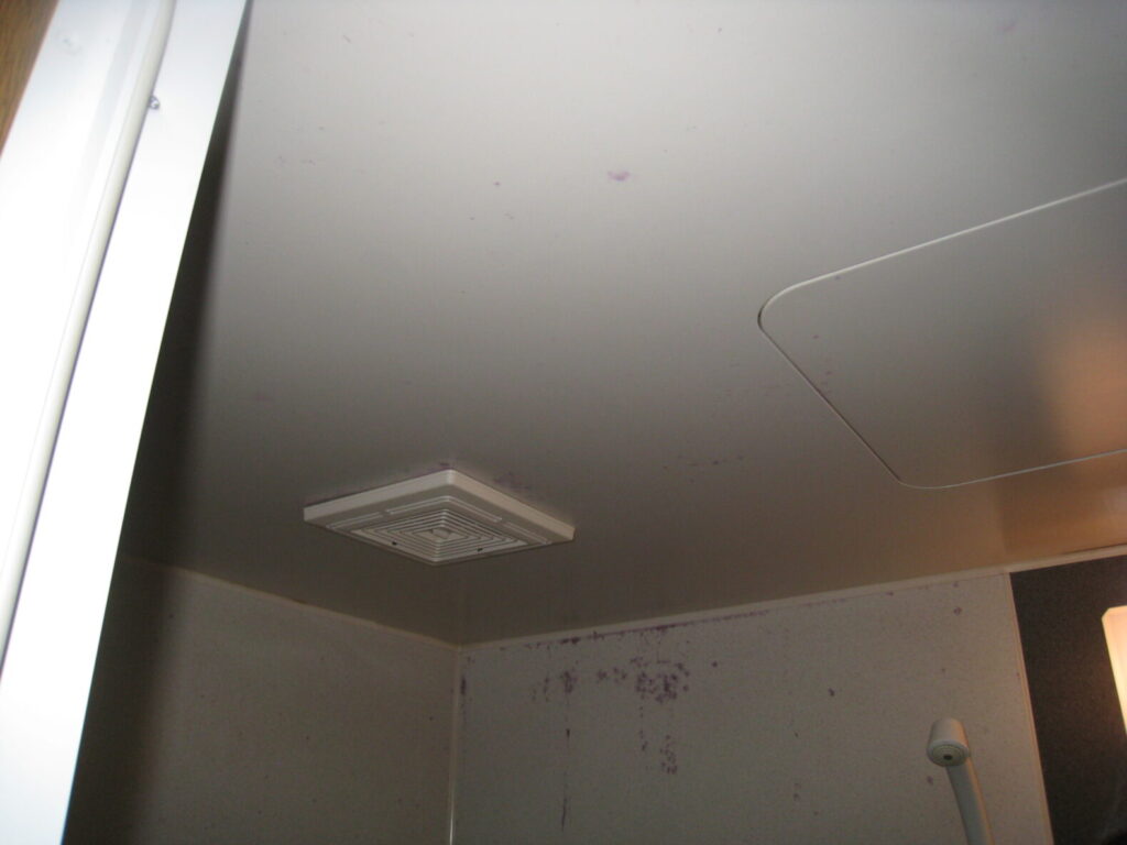 浴室天井と壁のパロアシート施工工事（守口市）施工前